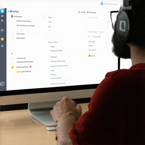 Expert analyzing backlinks and SEO strategies on a computer.