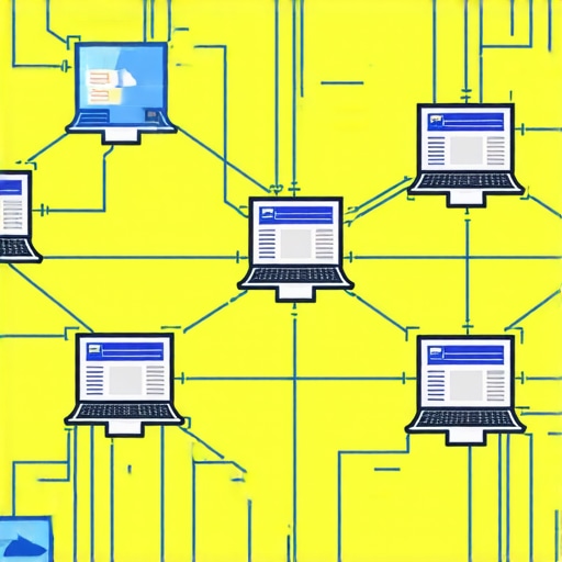 Diagram of interconnected industry-specific websites with backlinks