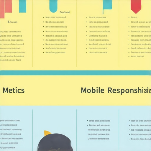 An infographic illustrating important SEO trust metrics such as page load speed, mobile responsiveness, and schema markup.