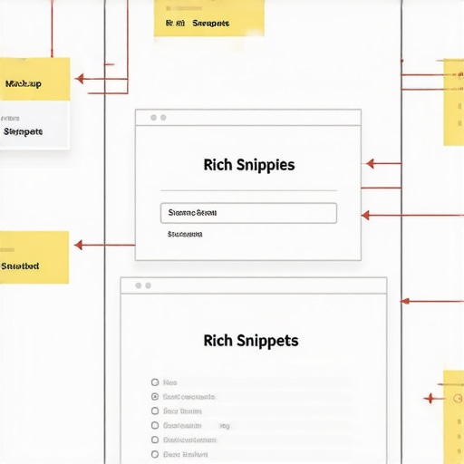 Diagram showing schema markup integration in website code for improved search appearance