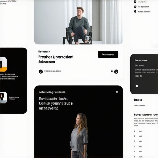 Website interface showcasing accessibility features and AR elements to foster user trust
