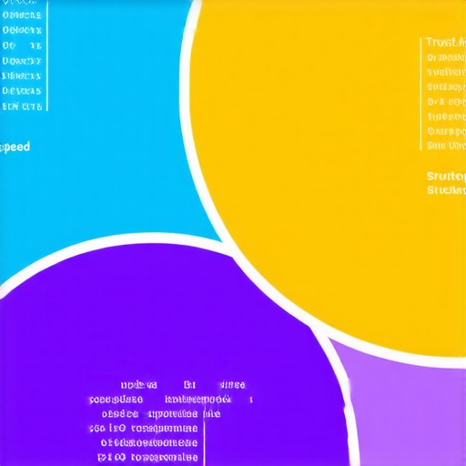 Infographic showing key website trust factors such as load speed and mobile optimization