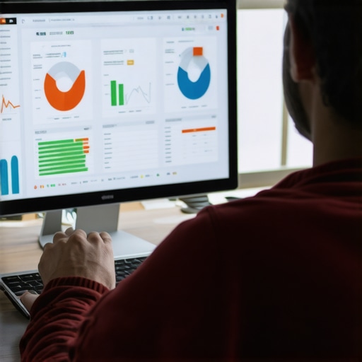 Person reviewing website analytics to improve SEO and trust