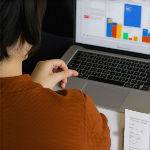 Personal SEO Strategy Reflection A person planning SEO content and backlink strategies with a laptop and notes.