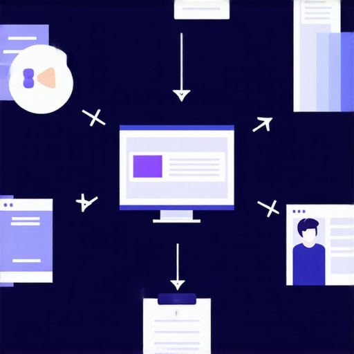 A diagram illustrating the integration of content marketing, backlinks, and technical SEO for trust.