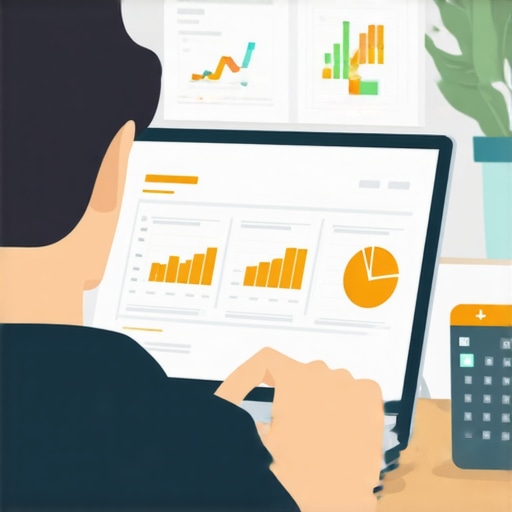 Person reviewing backlink data on a computer, illustrating SEO link analysis.