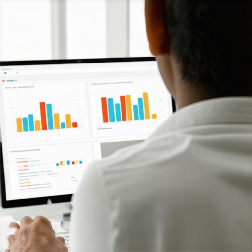 Person reviewing backlink analytics to optimize SEO strategy.