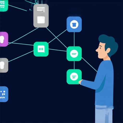 Person connecting backlinks on a computer screen representing SEO strategy