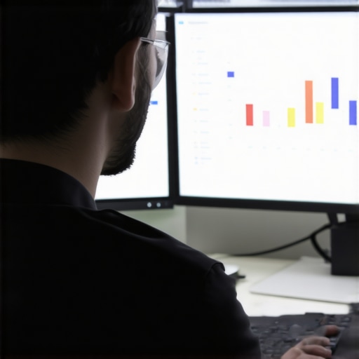 Webmaster analyzing site data and using SEO tools to maintain website health.