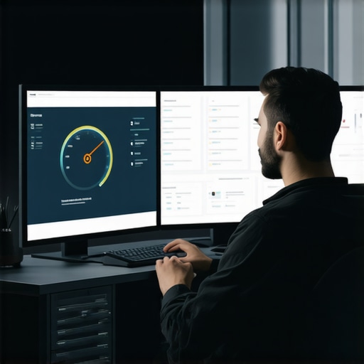 Web developer optimizing website load speed with tools and code adjustments
