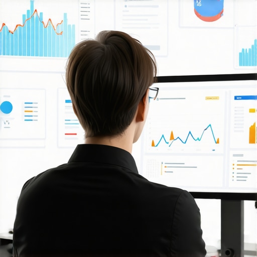 Deep SEO Analysis Person reviewing search engine optimization graphs and backlink profiles on a computer