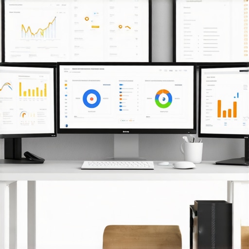 Effective SEO Maintenance Toolkit SEO professional monitoring website health on multiple screens.