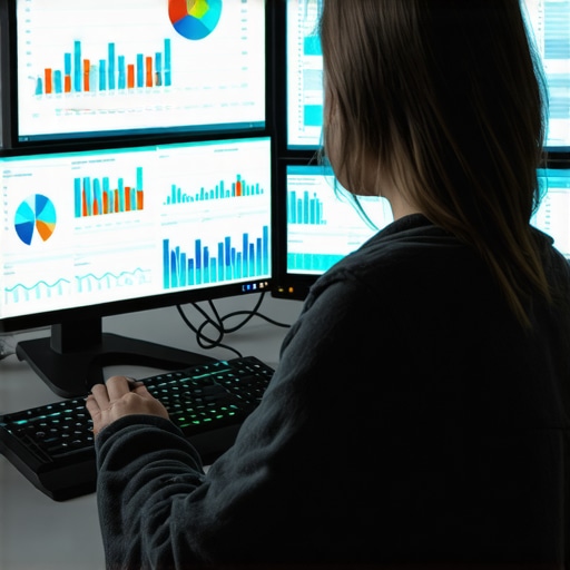 Person working on SEO analytics dashboards